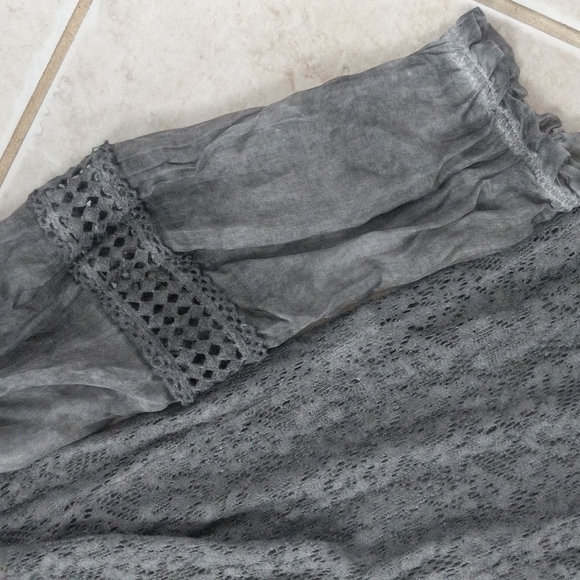 Women's small gray long tunic top dress - Picture 4 of 7